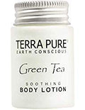 Terra Pure Travel Size Hotel Body Lotion 300 Count 1 oz Bottles Guest Amenities for Hotels Vacation Rentals and Short Term Rentals Paraben Free Green Tea Scent Infused with Aloe and Olive Oil