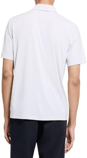 Theory Men's Ryder Quarterzip Polo in Relay Jersey, Vapor, XXL