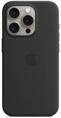 Apple iPhone 15 Pro Max Silicone Case with MagSafe: Lightweight Phone Case, Wireless Charging Compatible, Smooth Matte Finish; Black