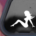 Trucker Mudflap Girl White Sticker Decal Mud Flap Woman Wall White Sticker Decal