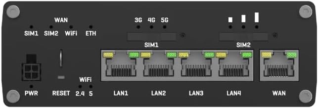 Teltonika RUTM50 5G Router with Wi-Fi | 802.11ac/abgn | 3.4 Gbps | 5G SA/NSA | RUTM50000000 | North America
