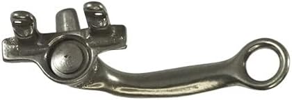 WRS 1-1/2' Right Handle Angle Base Cam Handle with Pole Hole - White Bronze