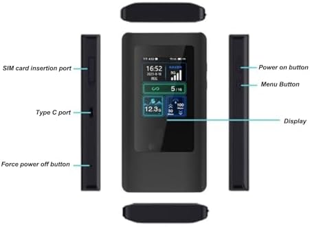 5G Mobile Hotspot, Support 16 Devices 4G LTE USB Portable Router, Up to 2.5Gbps Pocket Mobile Hotspot with SIM Card Slot, Not Suitable for The North America Region
