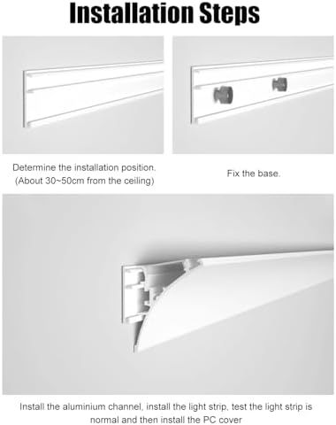 25m White LED Crown Molding Trim - 82ft Aluminum Strip Light Diffuser Channel for Slish Indoor Lighting, Modern Home Decor, Living Room, Cornice Accent, Wall Profile