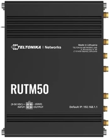 Teltonika RUTM50 5G Router with Wi-Fi | 802.11ac/abgn | 3.4 Gbps | 5G SA/NSA | RUTM50000000 | North America