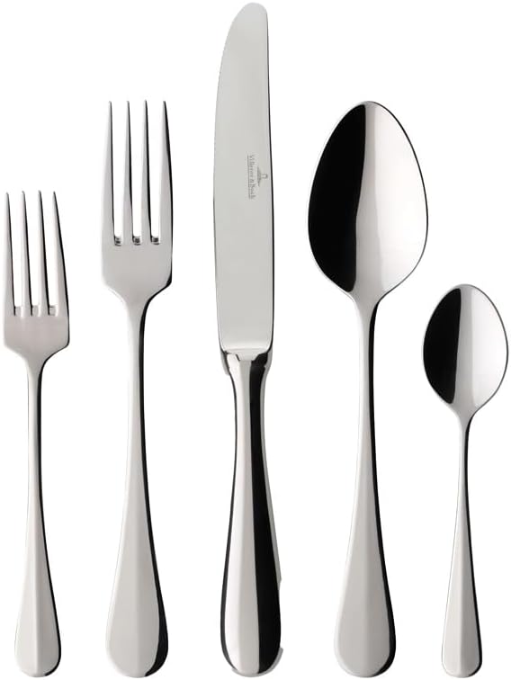 Villeroy & Boch La Coupole Collection 40-Piece Flatware Set, 18/10 Stainless Steel, Service for 8