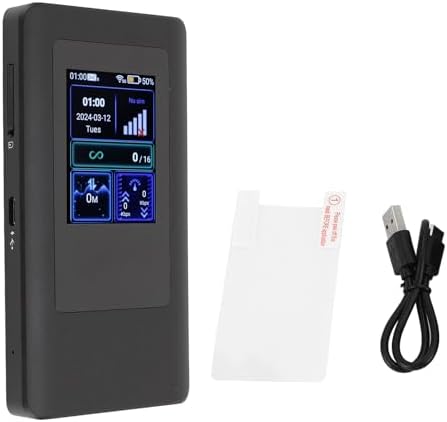 5G WiFi6 LTE Mobile Hotspot, 5G Router with Sim Card Slot, International Coverage Modem, Portable Internet Devices for Travel, 16 Users, for Android 11