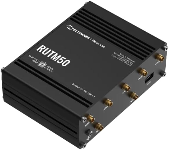 Teltonika RUTM50 5G Router with Wi-Fi | 802.11ac/abgn | 3.4 Gbps | 5G SA/NSA | RUTM50000000 | North America