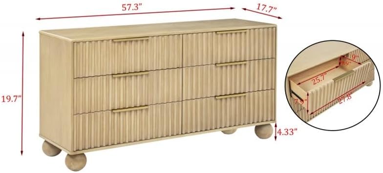 5 Piece Modern Wooden Queen Size Bedroom Furniture Set, Fluted Panels Design, Rounded Legs, Light Oak Wood Bedroom Set