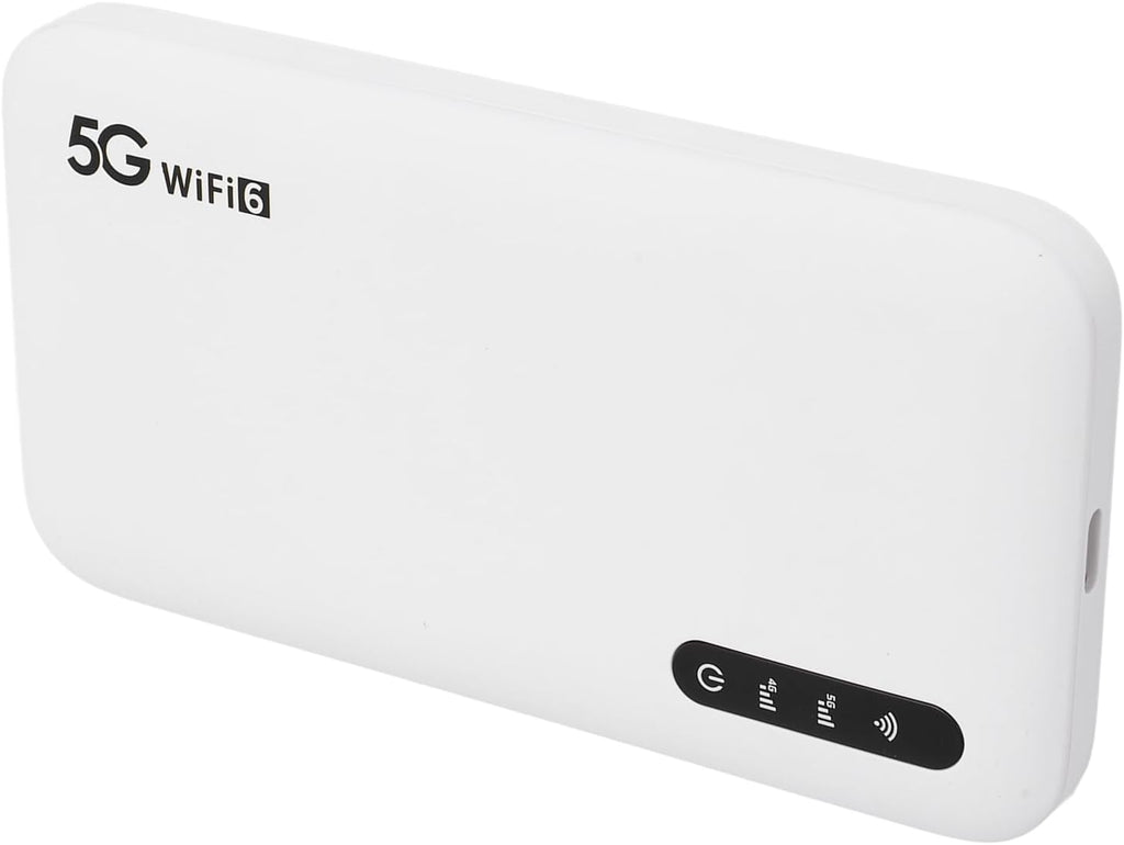 5G Wi Fi 6 Mobile Hotspot Router, 2.4/5.8GHz Band Portable Wi Fi Device, 5G Modem with SIM Cards Slot, Up to 16 Devices, IP67 Water, for Phone Tablet
