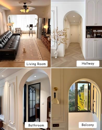 Elegant Arched Doorway Kit for Drywall, Curved Gypsum Trim & Molding, Precurved Wall Decor, 8.5x8.5x8.5 CM, Perfect for Interior Design and Home Renovation