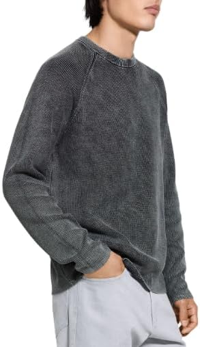 Theory Men's Washed Crew Neck Sweater
