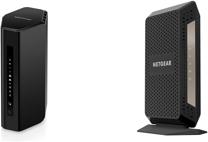 NETGEAR Nighthawk Dual-Band WiFi 7 Router (RS200) + NETGEAR Cable Modem DOCSIS 3.1 (CM1000) Gigabit Modem, Compatible with All Major ISP Providers