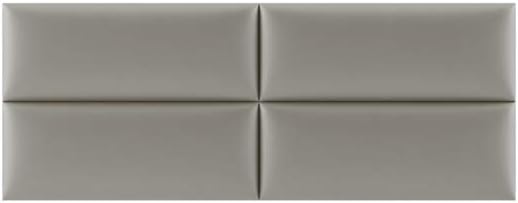 Vänt Upholstered Wall Mounted Headboard Panels -Isabelle Layout - 60' X 23'-Configuration of 4 Individual Panels - Recommended for Queen-Full - Metallic/Champagne