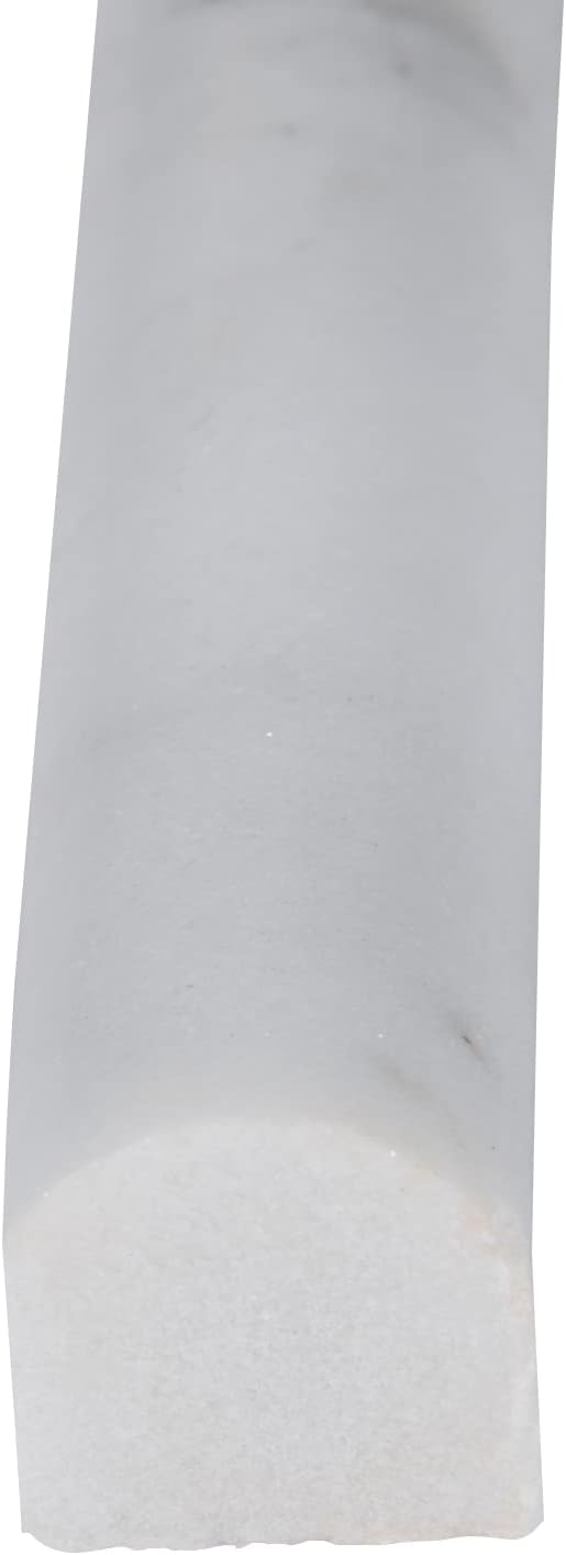 MSI Calacatta CALCREP Pencil Molding 3/4 in. x 12 in. Polished Marble Wall Tile for Bathroom, Kitchen Backsplash, Accent Wall Tile, and Shower Wall Tile