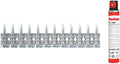 fischer - 17 mm Shooting Nails with Gas Included, for Electric Nail Nailer FGC 100, Suitable for Concrete (< C 30/37), Solid Brick and Masonry, 1,008 pcs, Grey