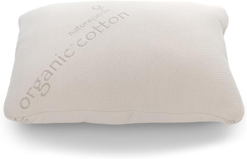 Naturepedic Organic Latex Pillow - Queen Bed Pillow with Soft Comfort - Luxury Pillow with Adjustable Fill for Comfortable Sleeping, Back Support and Neck Pain Relief