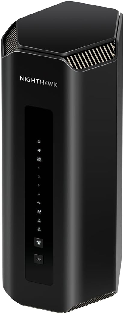 NETGEAR Nighthawk Tri-Band WiFi 7 Router (RS700S) - Security Features, BE19000 Wireless Speed (up to 19Gbps) – 10 Gig Internet Port - Covers up to 3,500 sq. ft., 200 Devices (Renewed)