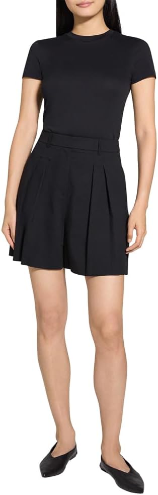 Theory Women's Linen Pleated Short