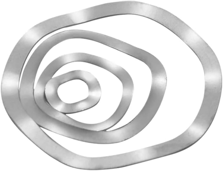 NOBRIM Flat Washer 65 Mangnese Steel M3 M4 M5 M6 M8 M10 M12 M14 M16 M19 M21 M24 M27-m118 Wave Washer 3/5/6/7 Crest Type Gasket Spring Plain Gasket Flat Precision Adjusting Washer Gasket Shim