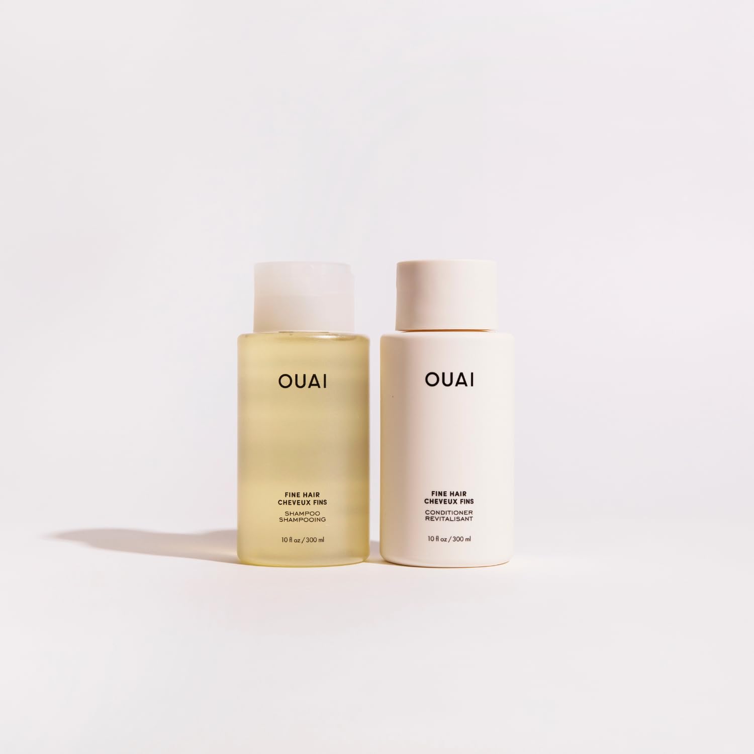 OUAI Healthy Hair & Hand Bundle - Fine Hair Shampoo, Conditioner, Hand Wash & Lotion - Hydrating Body Care Set (4 Count, 2x 10oz/2x 16oz)