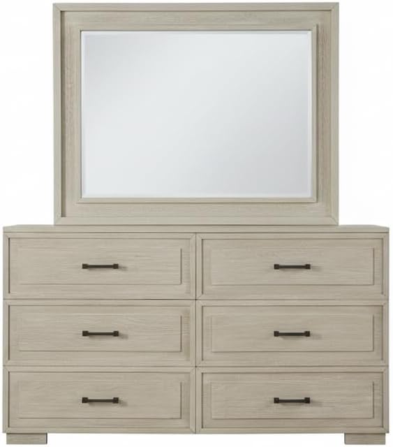 First of a Kind Celine Modern 5 Piece Queen Bedroom Set with Warm Wood Finish Clean Contemporary Design Coordinated Furniture Collection