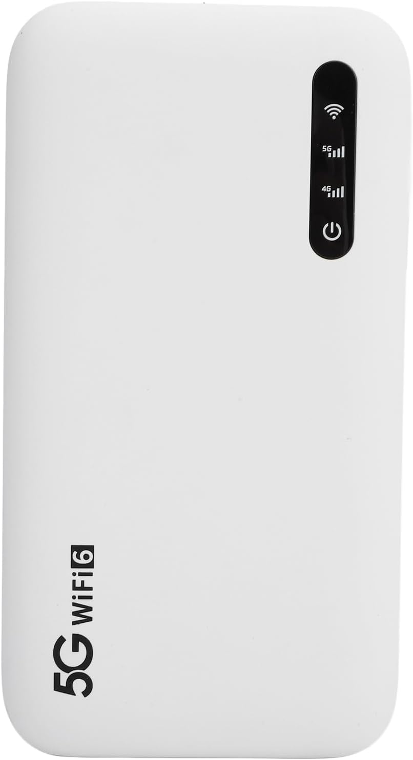 5G Wi Fi 6 Mobile Hotspot Router, 2.4/5.8GHz Band Portable Wi Fi Device, 5G Modem with SIM Cards Slot, Up to 16 Devices, IP67 Water, for Phone Tablet