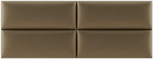 Vänt Upholstered Wall Mounted Headboard Panels -Isabelle Layout - 60' X 23'-Configuration of 4 Individual Panels - Recommended for Queen-Full - Metallic/Gold