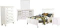 Coaster Sandy Beach Eastern King Bed 5-Piece Set, Cream White