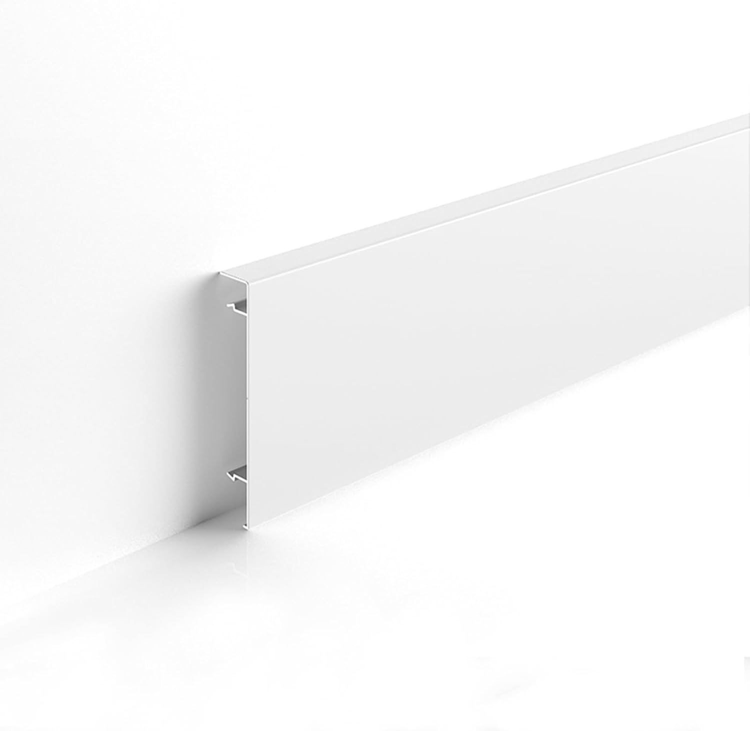 Aluminium Baseboard Molding Trim Height 40mm (1.57') Length 1000mm (3.28ft) Metal Wall Base Right Angle Aluminium Skirting Trim - Elevate Your Home Décor (White, 20pcs)