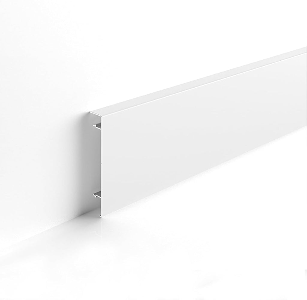 Aluminium Baseboard Molding Trim Height 40mm (1.57') Length 1000mm (3.28ft) Metal Wall Base Right Angle Aluminium Skirting Trim - Elevate Your Home Décor (White, 20pcs)