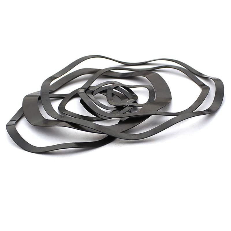 Washers, 50pcs Wave Washers Black Spring Washer Set - M3 M4 M5 M6 M8 M10 M12 M14 M16 M19 M21-M24 for Various Applications(M16x86x0.5mm)