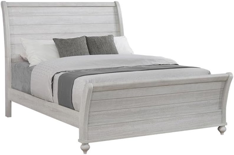 Coaster Home Furnishings Stillwood Farmhouse 5-Piece Bedroom Set Eastern King Size Sleigh Bed Frame 55-inch Headboard Vintage Linen 223281KE-S5