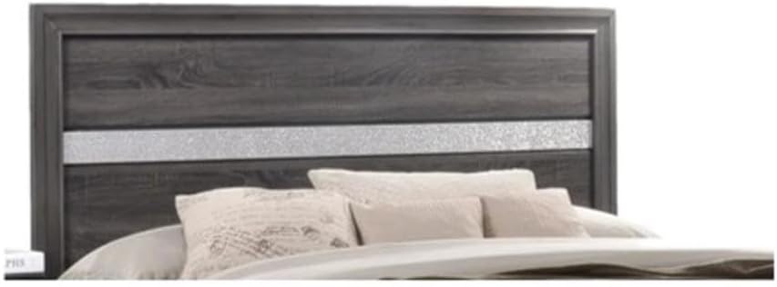 Matrix Traditional Style Queen 5 PC Storage Bedroom Set in Gray Made with Wood
