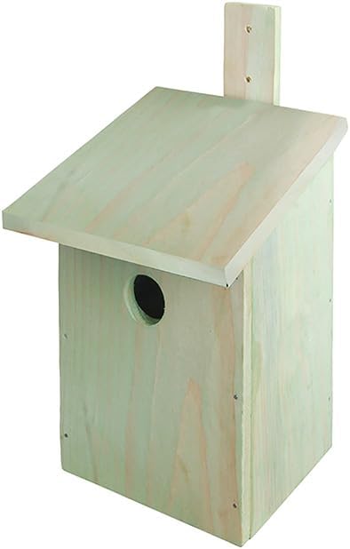 Esschert Design Build It Yourself Bird House Kits, Club Pack of 4 Wooden DIY Bluebird and Wren Houses with Precut Panels, Nails, Glue and Hammer, Kids Craft and Nature Project