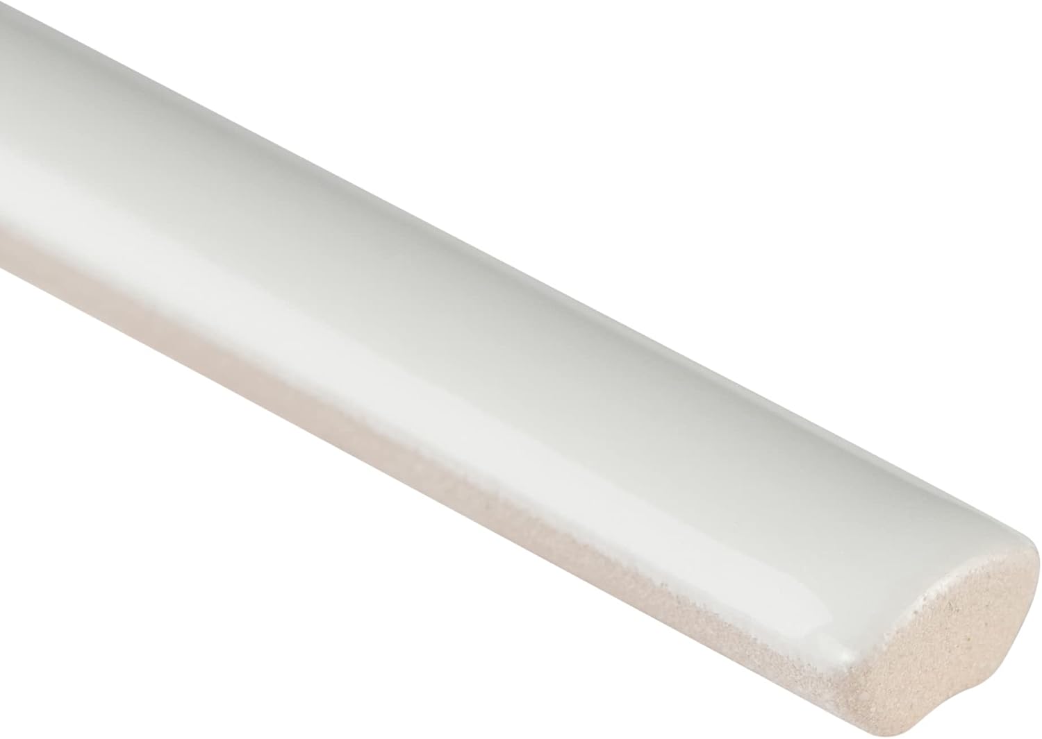 MSI Whisper White 5/8 in. x 6 in. Quarter Round Molding Glazed Porcelain Wall Tile for Bathroom, Kitchen Backsplash, Accent Wall Tile, and Shower Wall Tile