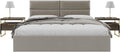 Vänt Upholstered Wall Mounted Headboard Panels -Philip Layout - 78' X 23'-Configuration of 4 Individual Panels - Recommended for King-Cal King - Velvet/Sand Storm