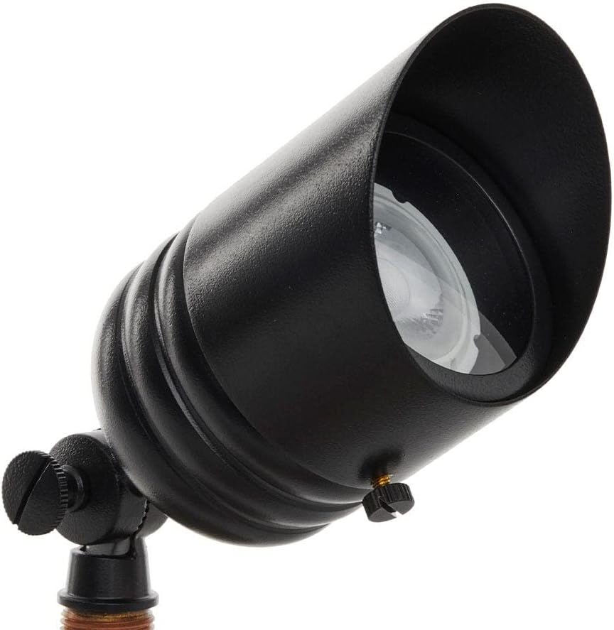 VOLT 20-Pack 12V Fat Boy Brass Outdoor Spotlights (Black) for Low Voltage Landscape Lighting of Yard, Lawn, Garden, Patio, Trees & House