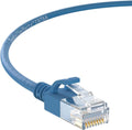InstallerParts Ethernet Cable CAT6A Slim Cable UTP Booted 0.5 FT (200 Pack) - Blue - Professional Series - 10Gigabit/Sec Network/High Speed Internet Cable, 550MHZ, 28AWG