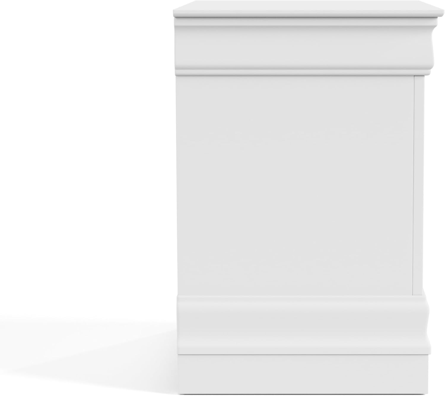 Furniture of America Arabella Traditional Solid Wood 3 Piece Bedroom Set, Queen Bed Frame and Nightstands Set of 2, Chic Sleigh Design Bedframe with Headboard and Footboard, Box Spring Needed, White