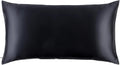 slip King Pure Silk Pillow Case - 100% Pure 22 Momme Mulberry Silk - King Size Standard Pillow Case -Anti-BedHead, Anti-Sleep Crease, Black (20' x 36')