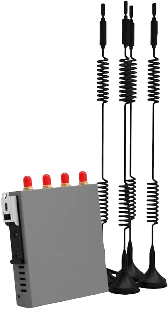 Dual Serial Port RS232 RS485 CPE Outdoor High-Speed Internet Access Card Dual Network Port 5G Industrial Router x 1 Set (Global Version + Sucker Antennas)