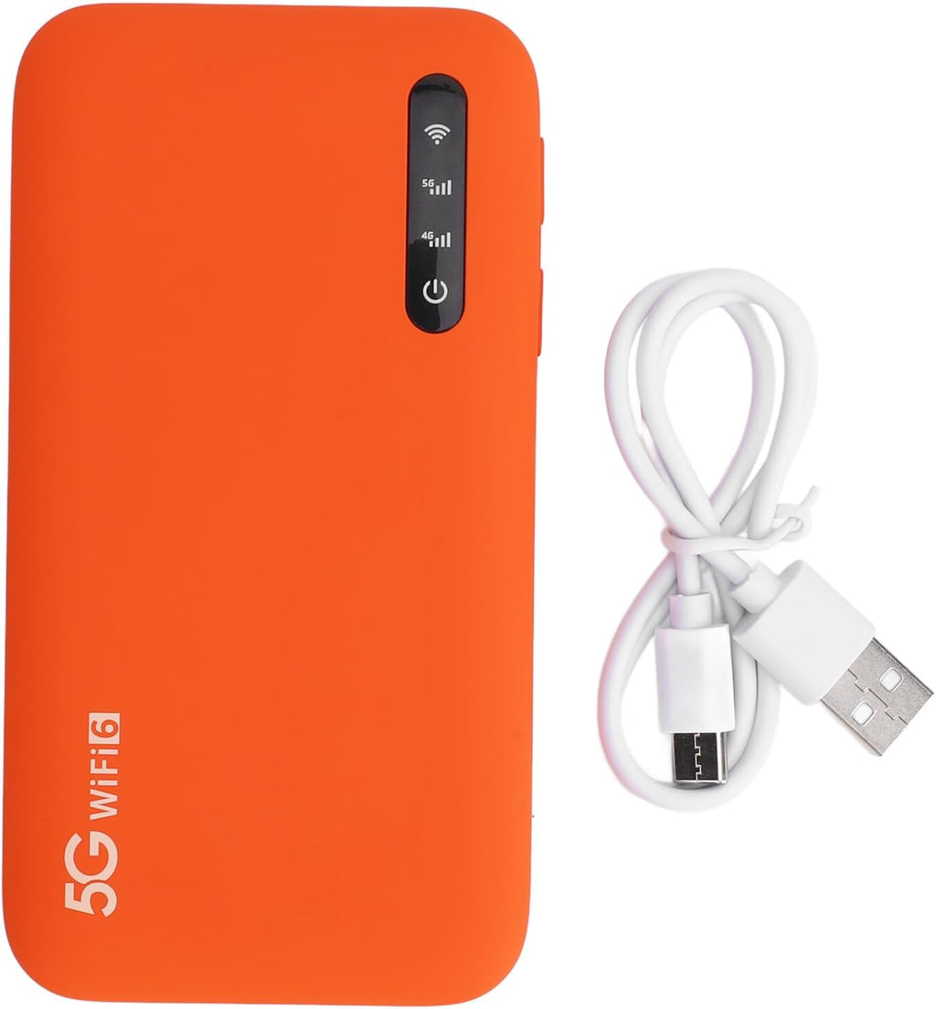 5G Mobile Hotspot for Travel - 5G WiFi6 Mobile Hotspot Router with Sim Card Slot, 6100mAh Battery Portable Device, Portable Router for Phone Tablet