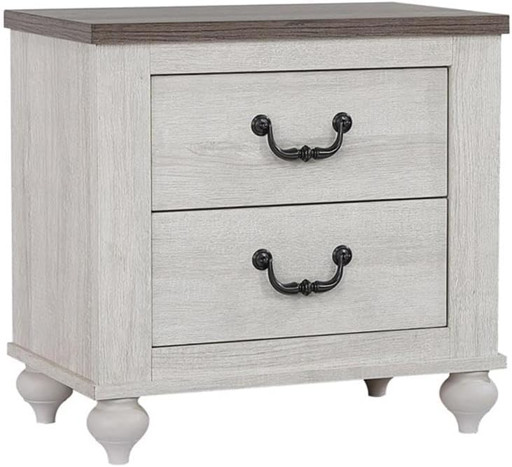Coaster Home Furnishings Stillwood Farmhouse 5-Piece Bedroom Set Eastern King Size Sleigh Bed Frame 55-inch Headboard Vintage Linen 223281KE-S5