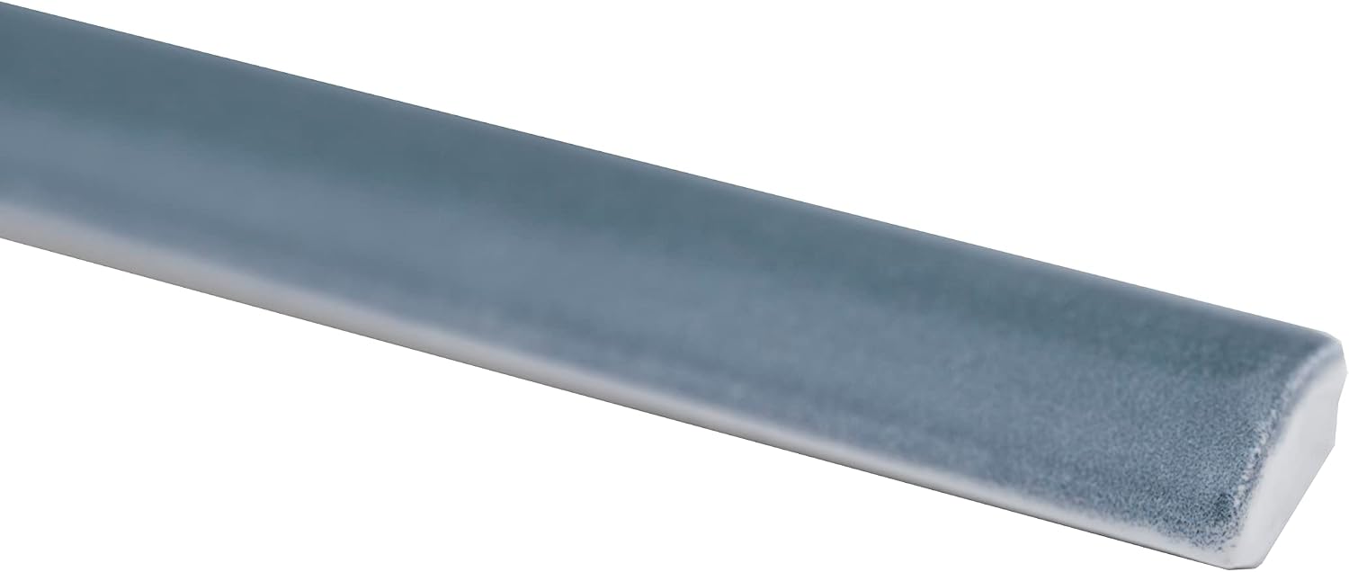 MSI Renzo Denim 0.6 Inch x 12 Inch Quarter Round Molding Ceramic Wall Tiles - Blue
