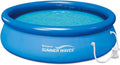 SUMMER WAVES 10' x 30' Quick Set Above Ground Swimming Pool with Filter Pump System includes Filter Cartridge with Built-in Chlorinator