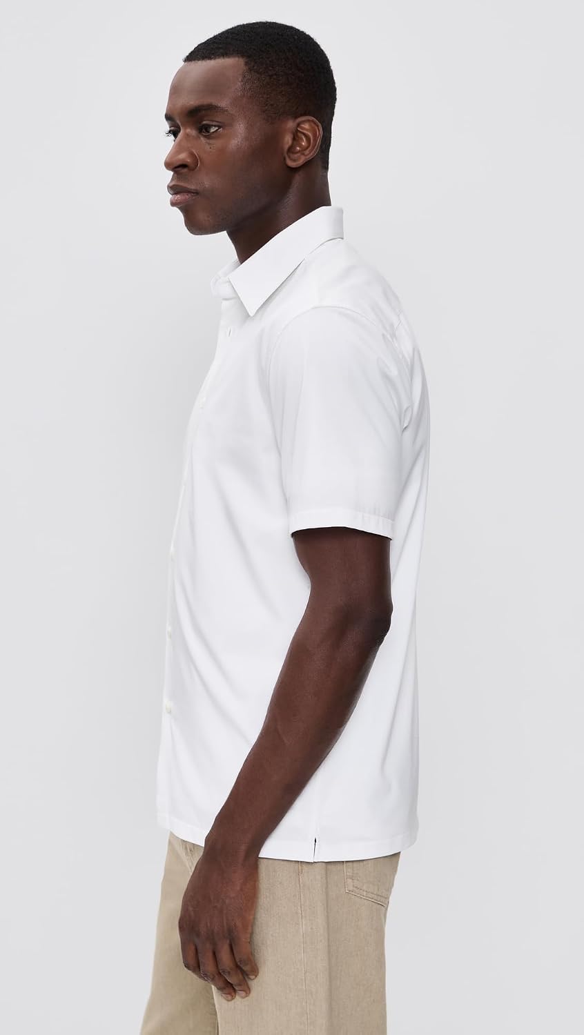 Theory Men's Structure Knit Irving Short Sleeve Shirt