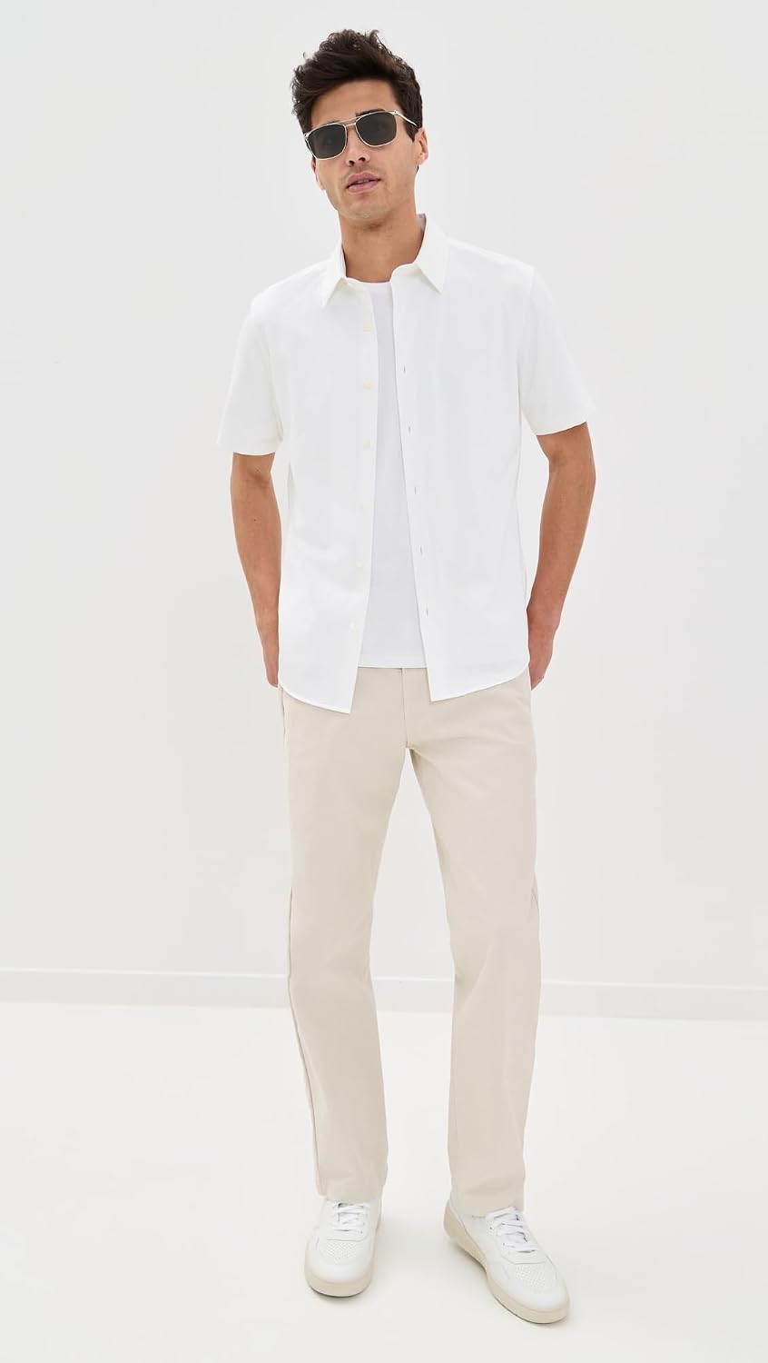 Theory Men's Structure Knit Irving Short Sleeve Shirt