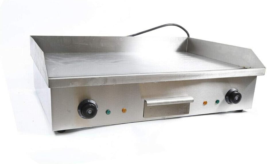 DNYSYSJ 4400W Non-Stick Even-Heating Flat Electric Griddle Grill|Pancake, Commercial Electric Food Griddle Grill Countertop Flat BBQ Grill Cooking for Dash Egg,Tortillas,Quesadillas Maker