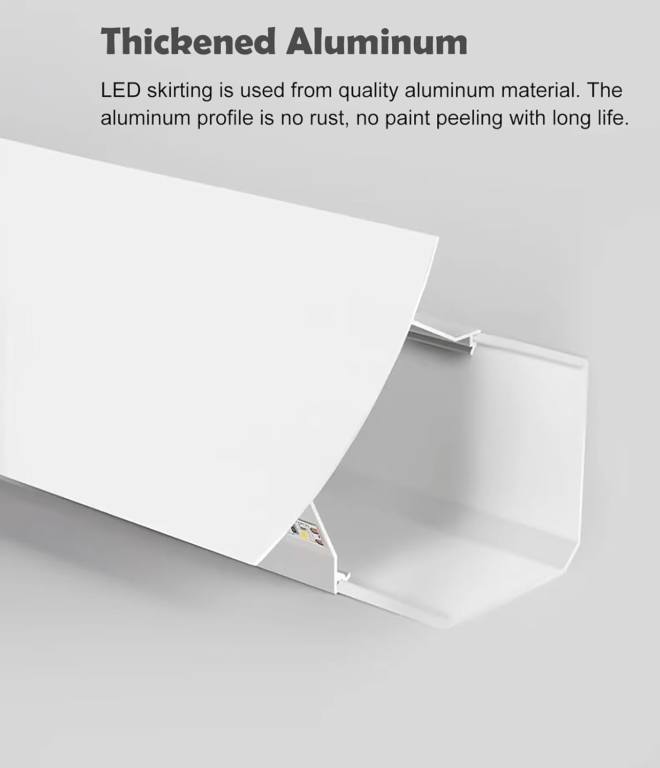 LED Light Channel for Game Room Decor, Aluminum Indirect Lighting Crown Molding, 29.5ft Wall Trim - No LED Strips Needed, Stylish Home Accent for Modern Interiors